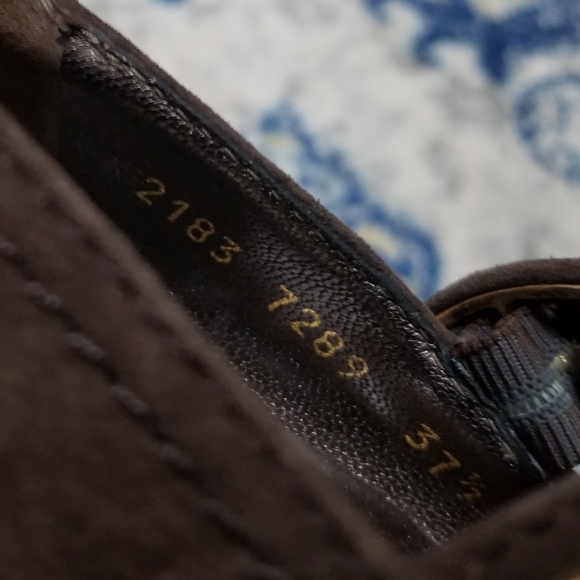 Sergio Rossi Brown Suede Platform Pump Gold Chain - Picture 8 of 10